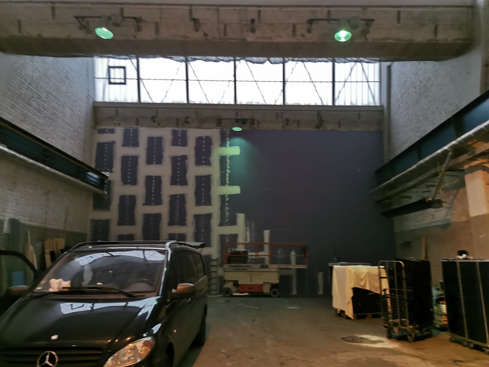 Ansicht der Wand im Bau